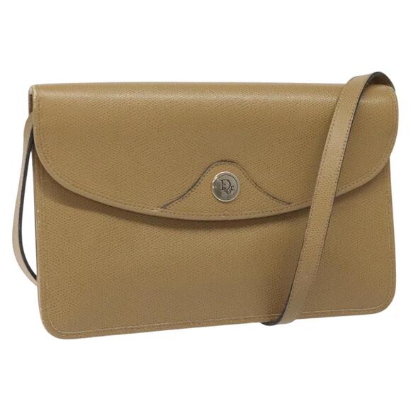 DIOR Shoulder Bag Leather Beige - Picture 1 of 16